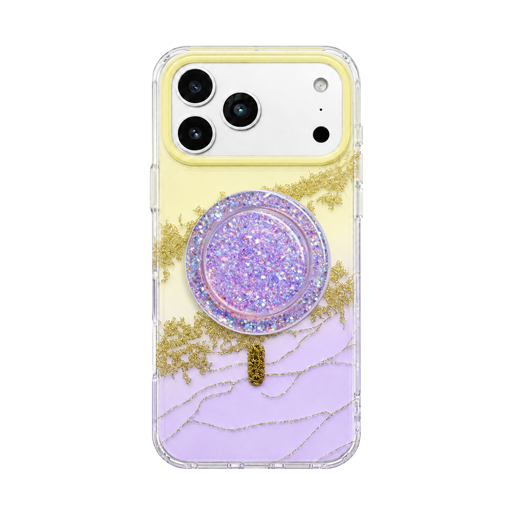 Gilded Gradient Clear MagSafe Phone Case Grip Set