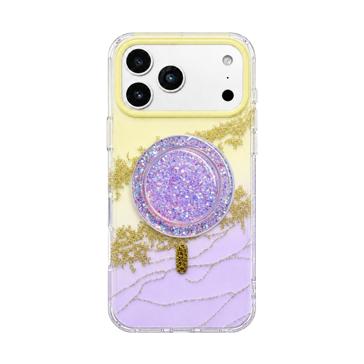 Gilded Gradient Clear MagSafe Phone Case Grip Set