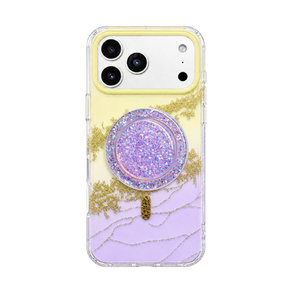 Gilded Gradient Clear MagSafe Phone Case Grip Set
