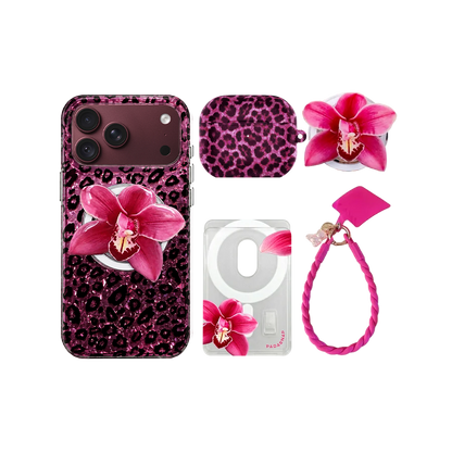 Glitter Leopard MagSafe Phone Bundle Set