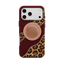 Burgundy Leopard MagSafe Phone Case Grip Set