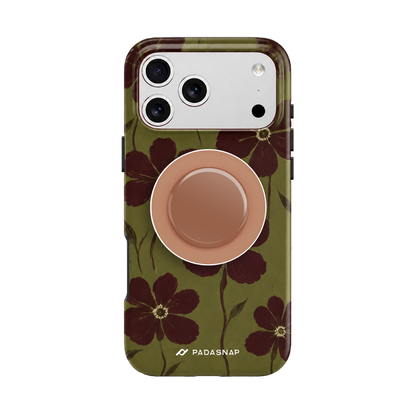 Olive Bloom MagSafe Phone Case Grip Set