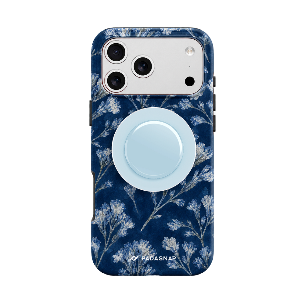 Indigo Bloom MagSafe Phone Case Grip Set