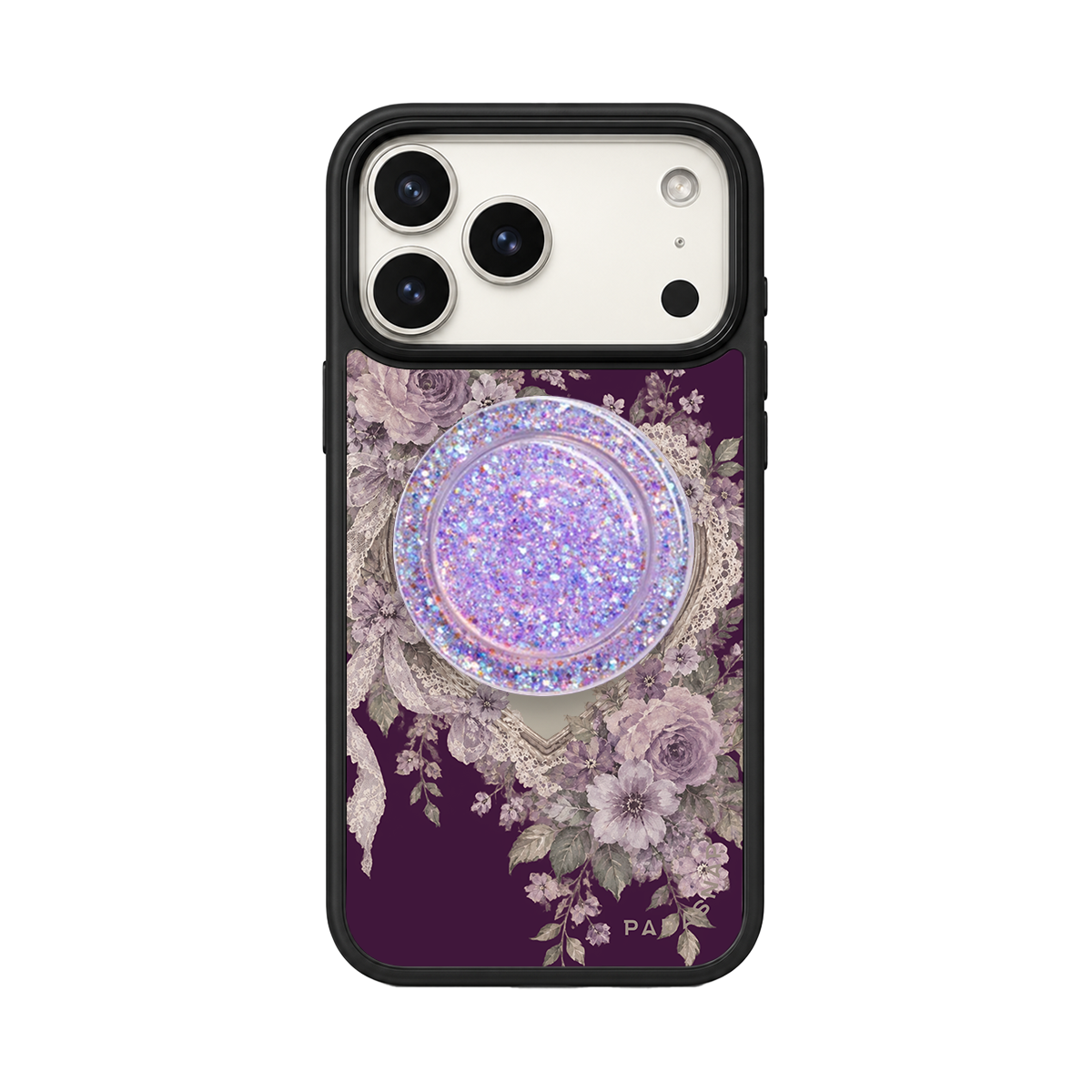 Vintage Heart Mirror MagSafe Phone Case Grip Set