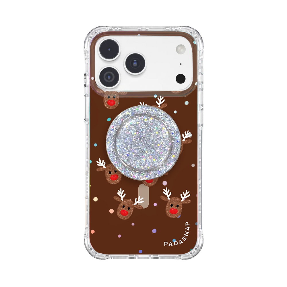 Reindeer Christmas MagSafe Phone Case Grip Set