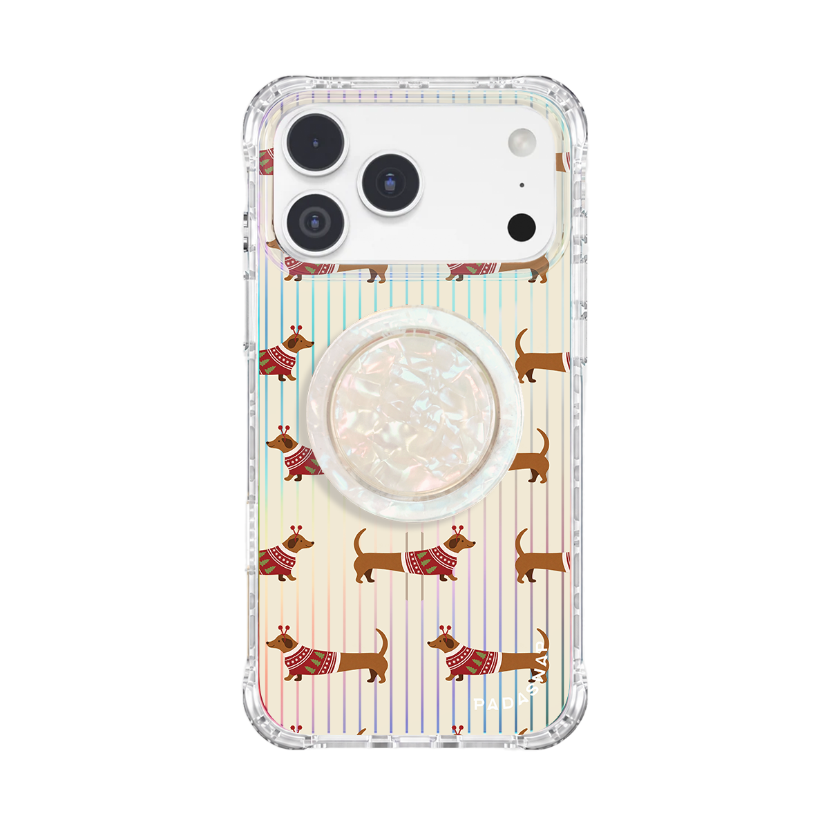 Christmas Dachshund MagSafe Phone Case Grip Set