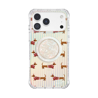 Christmas Dachshund MagSafe Phone Case Grip Set