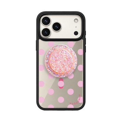 Pink Dot Mirror MagSafe Phone Case Grip Set