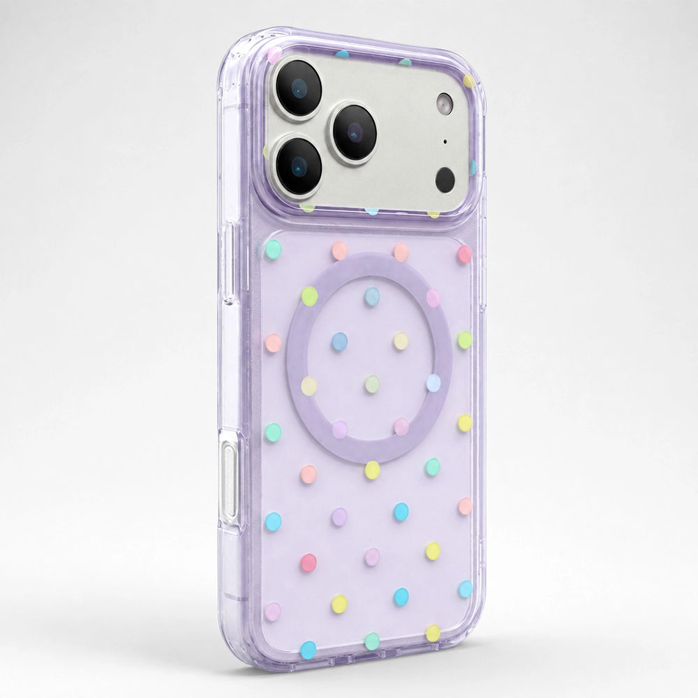 Colorful Dots Clear MagSafe Phone Case