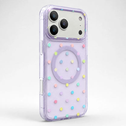Colorful Dots Clear MagSafe Phone Case