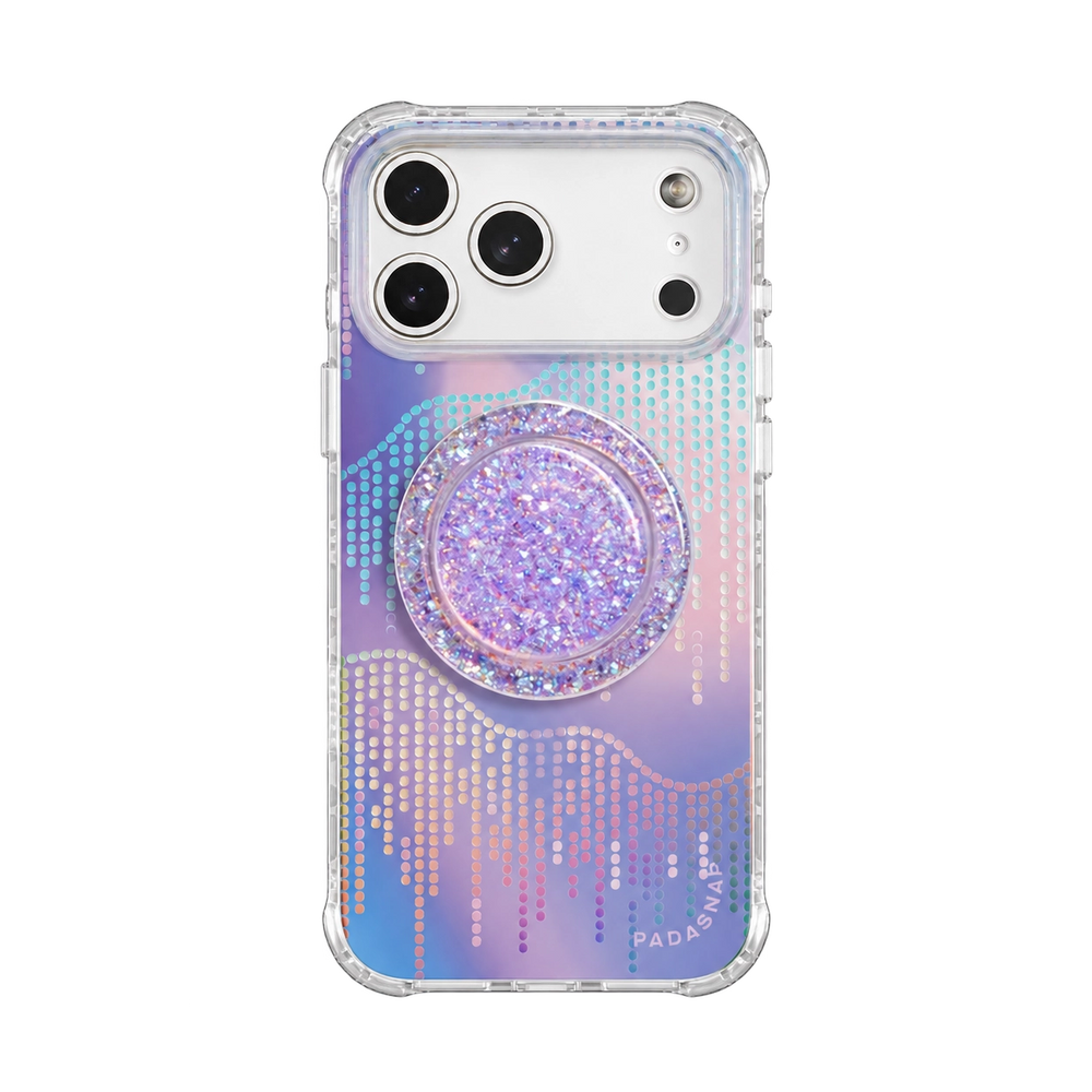 Iridescent Stardust Cascade MagSafe Phone Case Grip Set