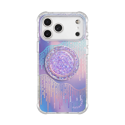 Iridescent Stardust Cascade MagSafe Phone Case Grip Set