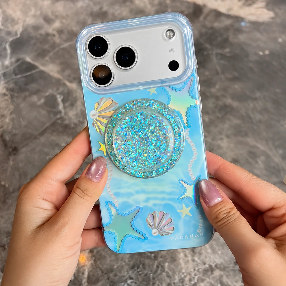 Iridescent Ocean Glow MagSafe Phone Case Grip Set