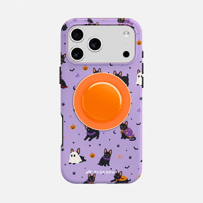 Witchy Kitty Purple MagSafe Phone Case Grip Set