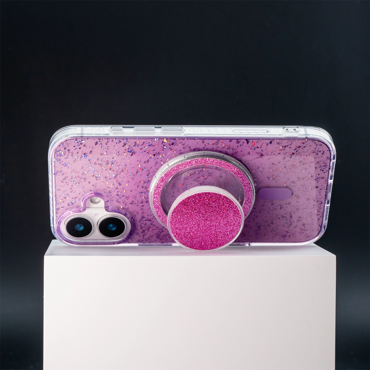 Gradient Glitter | Translucent MagSafe Phone Case Grip Set