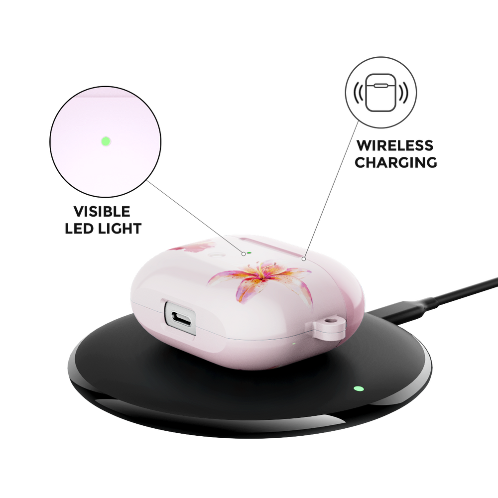 GlamFlora Pink Airpods Case