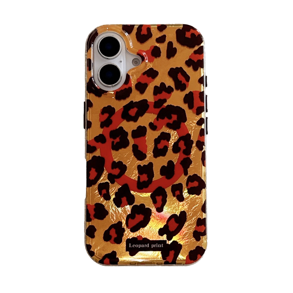 Leopard Print | Iridescent MagSafe Phone Case Grip Set