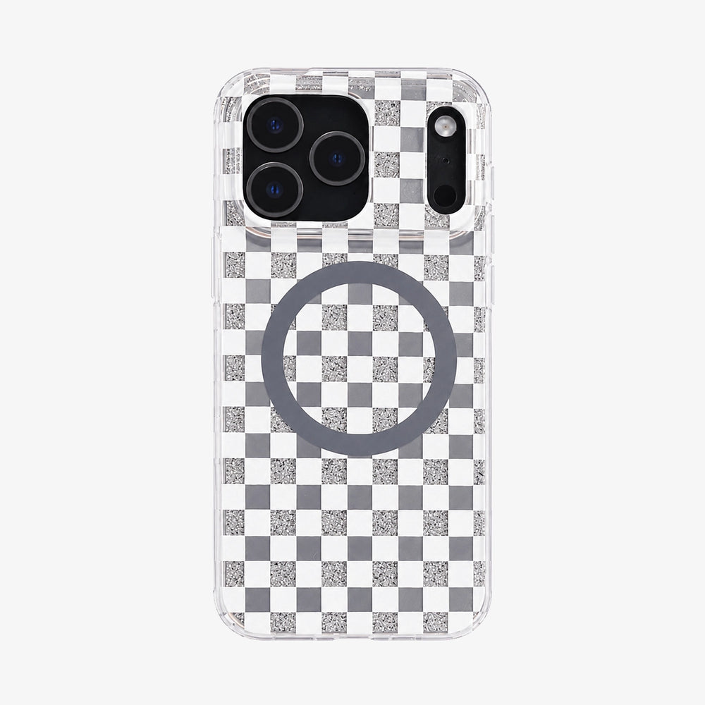 Glitter Chessboard MagSafe Phone Case