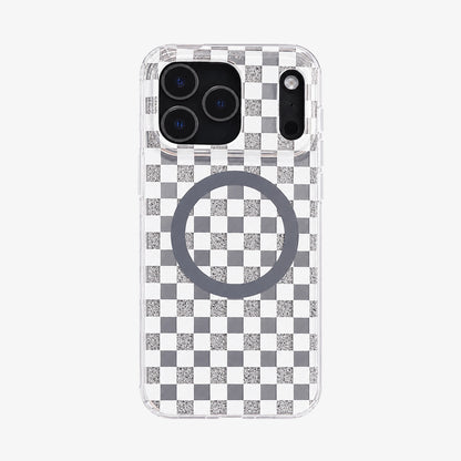 Glitter Chessboard MagSafe Phone Case