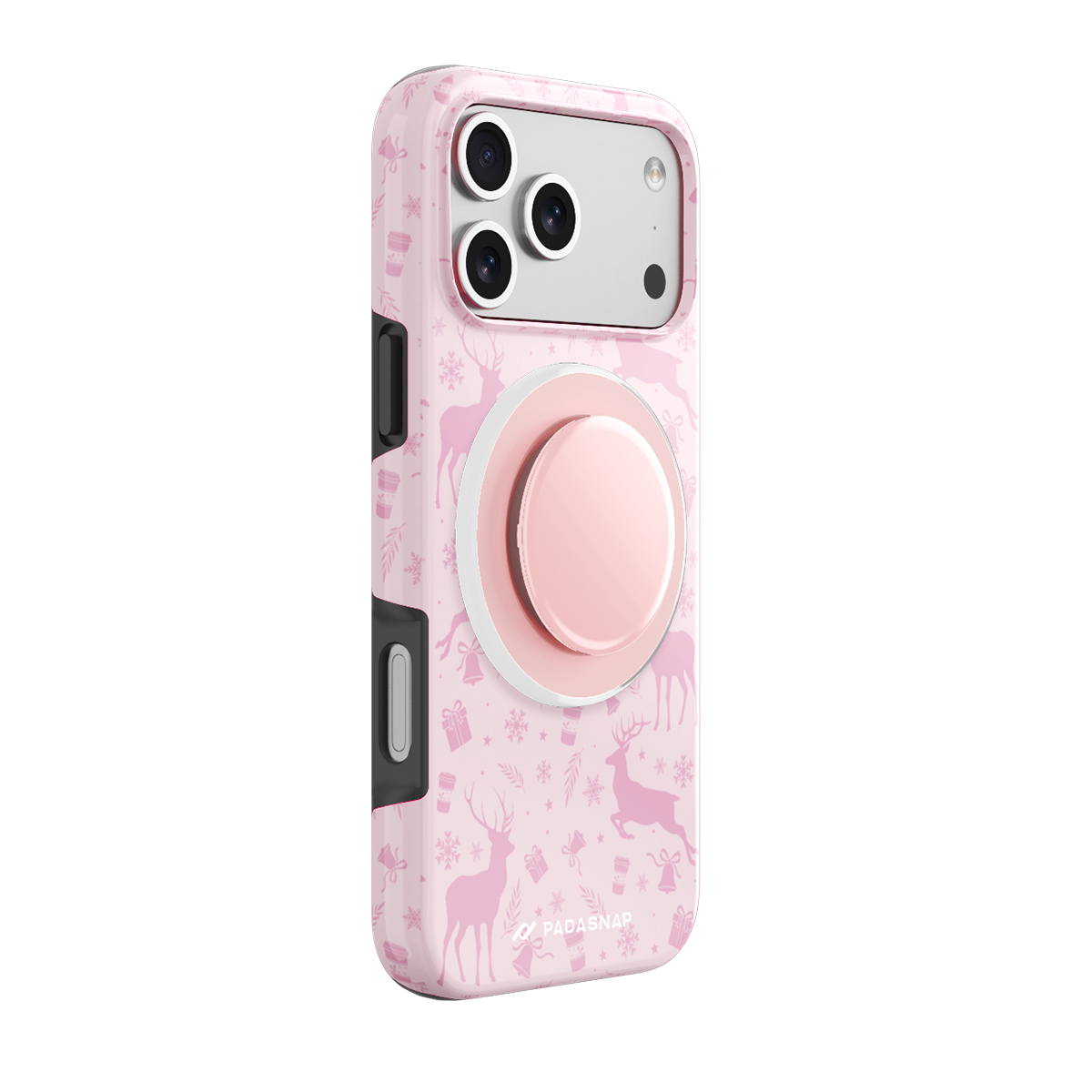 Deerland Christmas | Pink MagSafe Phone Case Grip Set
