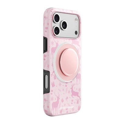 Deerland Christmas | Pink MagSafe Phone Case Grip Set