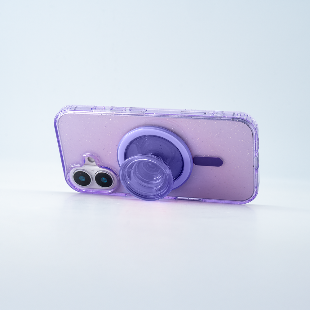 Stardust Glitter | Clear MagSafe Phone Case With Grip