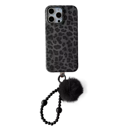 Classic Leopard Lambskin Phone Case Charms Set