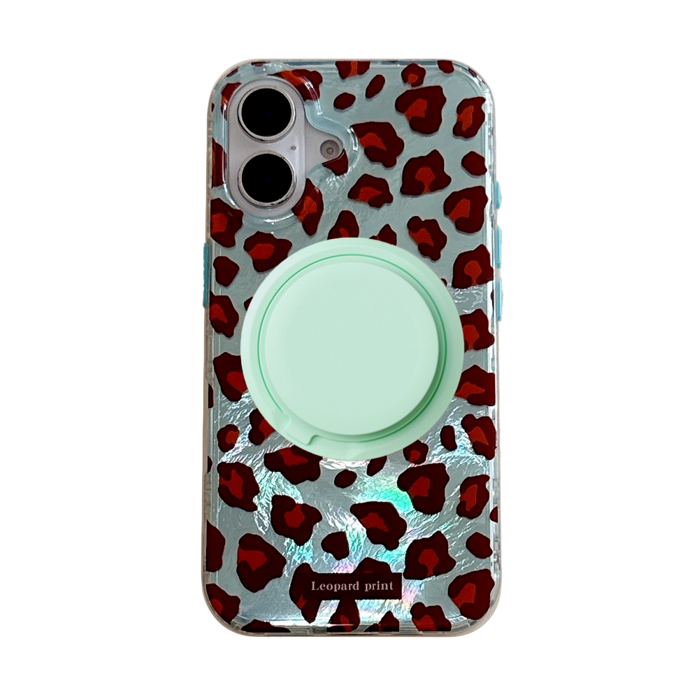 Leopard Print | Iridescent MagSafe Phone Case Grip Set