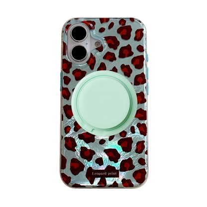 Leopard Print | Iridescent MagSafe Phone Case Grip Set