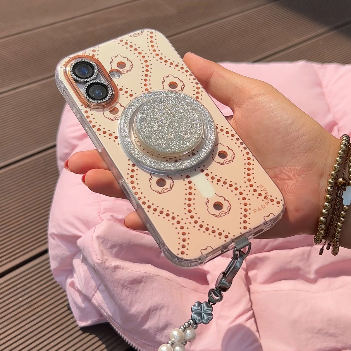 Starlit Charm | Pearl MagSafe Phone Case Grip Set