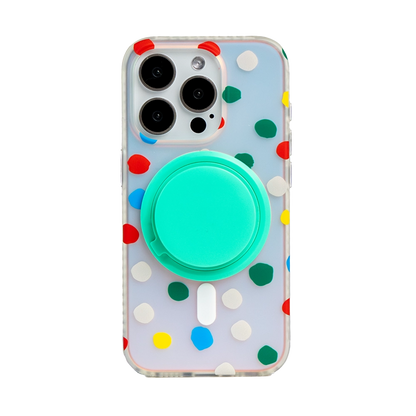 Opalescent Polka Dot | Lemon MagSafe Phone Case Grip Set