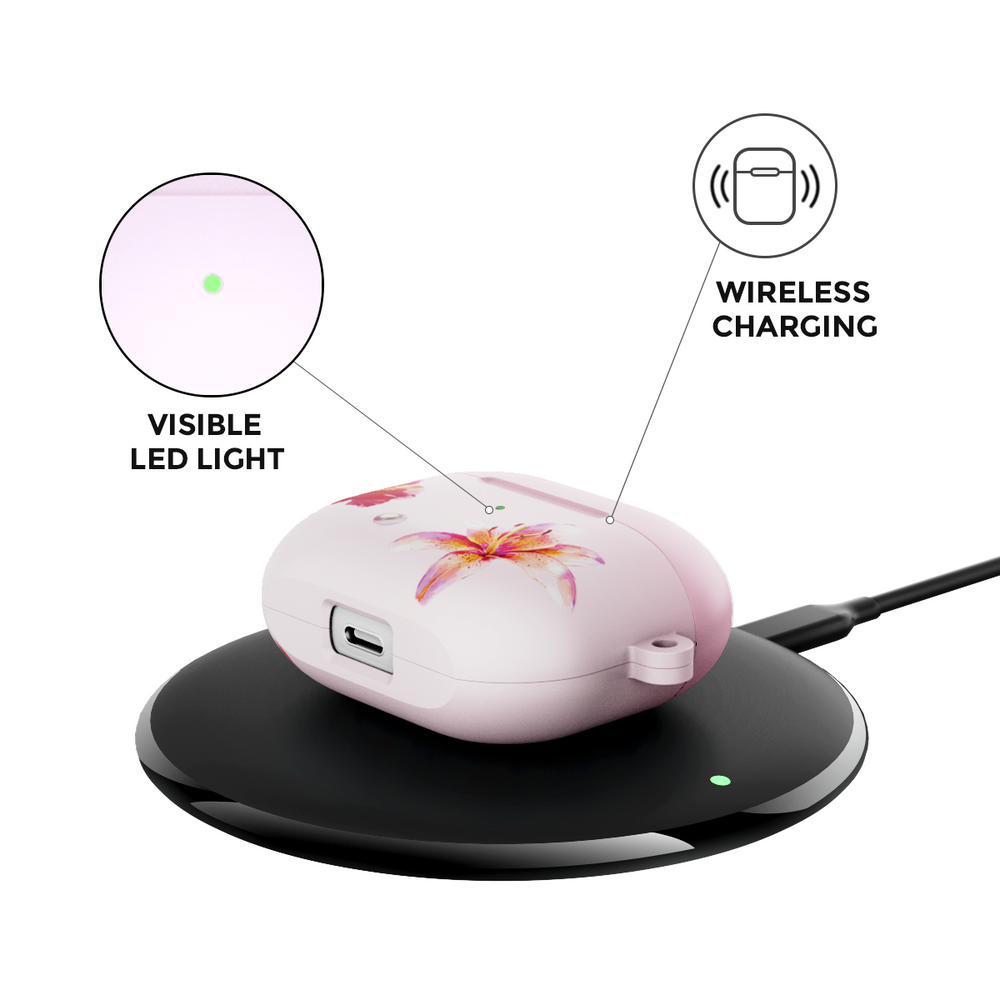 GlamFlora Pink Airpods Case