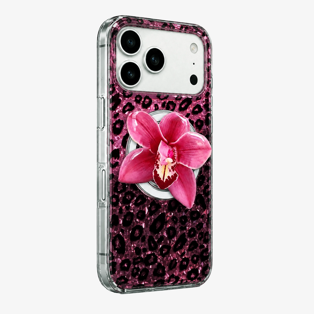 Glitter Leopard MagSafe Phone Case Grip Set