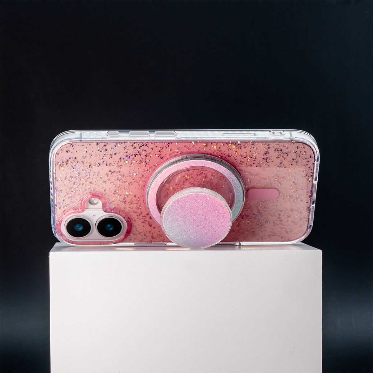 Gradient Glitter | Translucent MagSafe Phone Case Grip Set