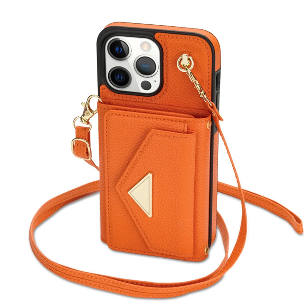 Leather Wallet Phone Case Crossbody Strap Set