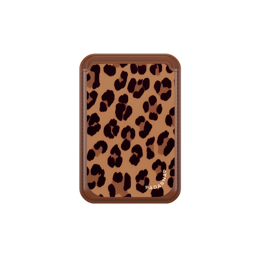 Leopard Print Brown MagSafe Wallet