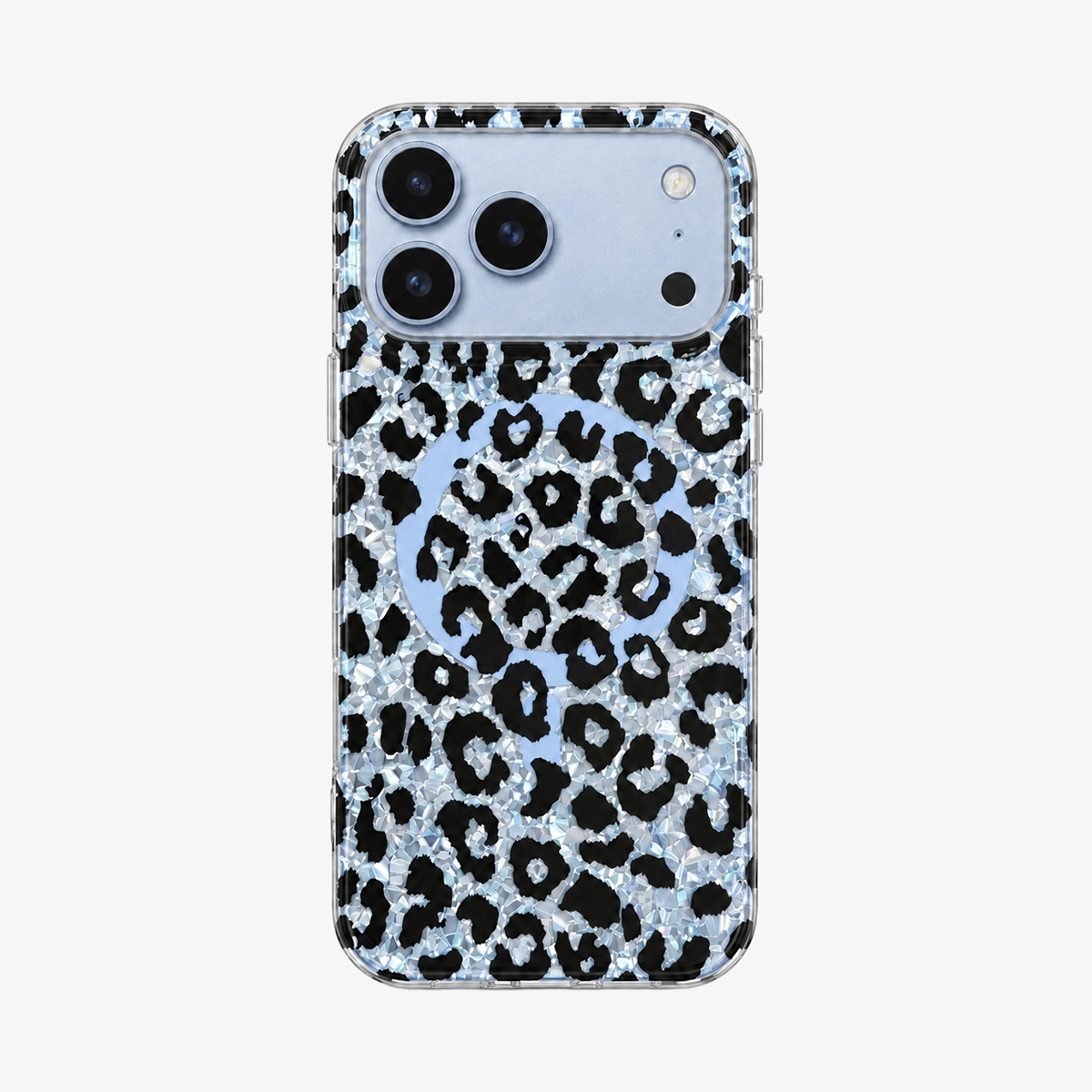 Glitter Leopard MagSafe Phone Case-Brown