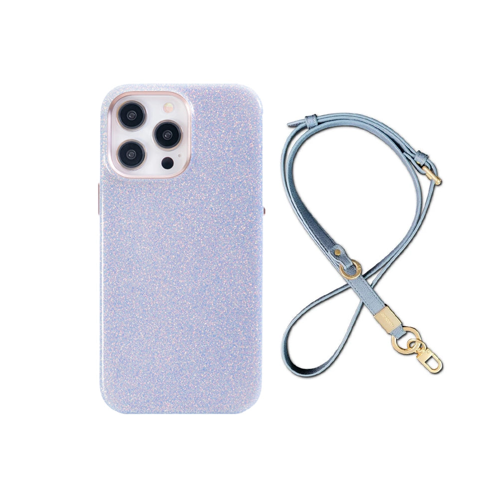 Mermaid | Glitter Lather Phone Case With Crossbody Strap