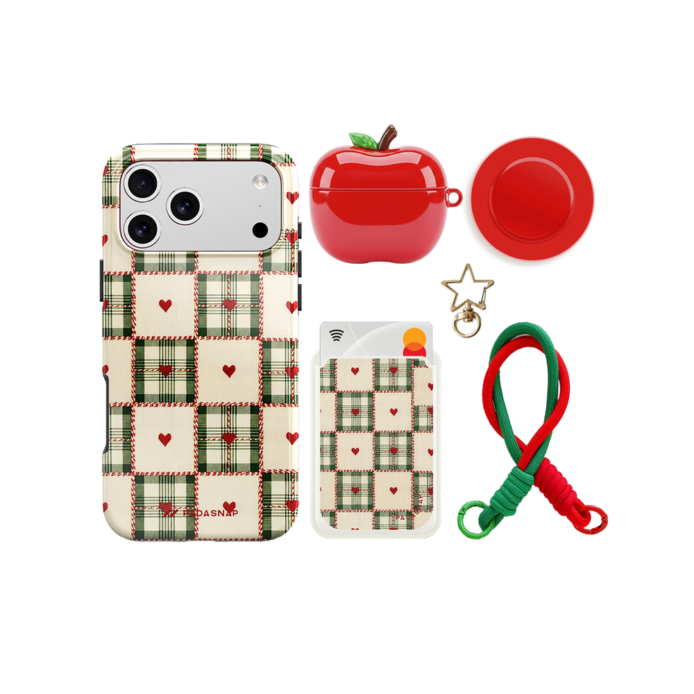 Festive Linen Christmas iPhone Bundle Set