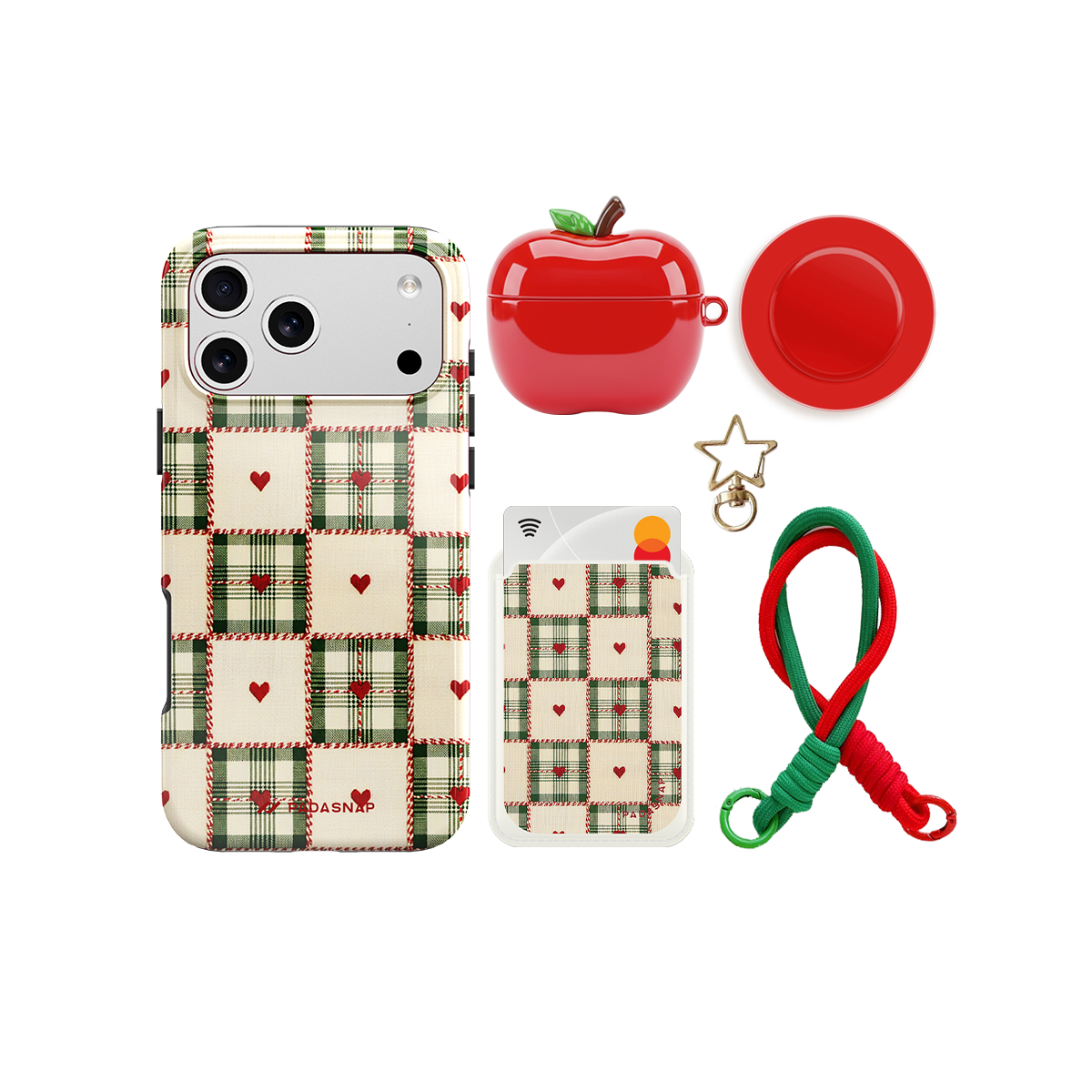 Festive Linen Christmas iPhone Bundle Set