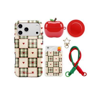 Festive Linen Christmas iPhone Bundle Set