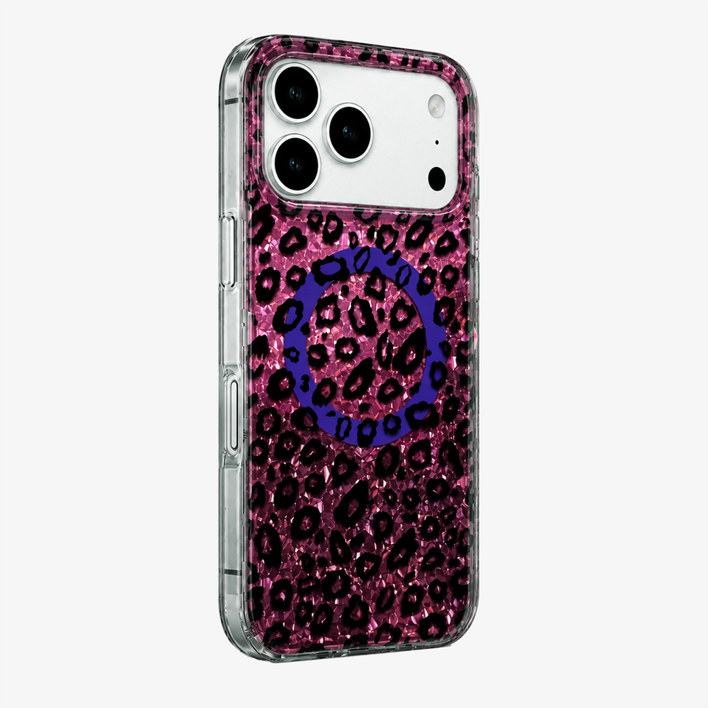 Glitter Leopard MagSafe Phone Case