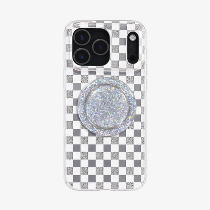 Glitter Chessboard MagSafe Phone Case Grip Set