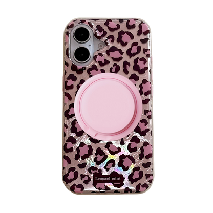 Leopard Print | Iridescent MagSafe Phone Case Grip Set