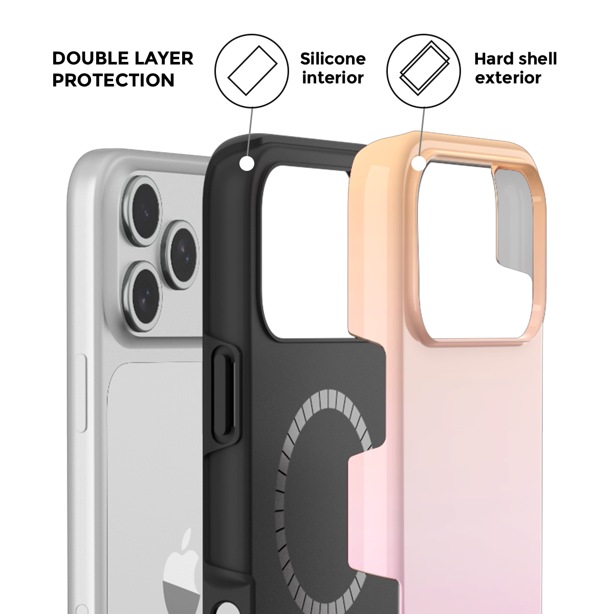 Sunrise MagSafe Phone Case Grip Set