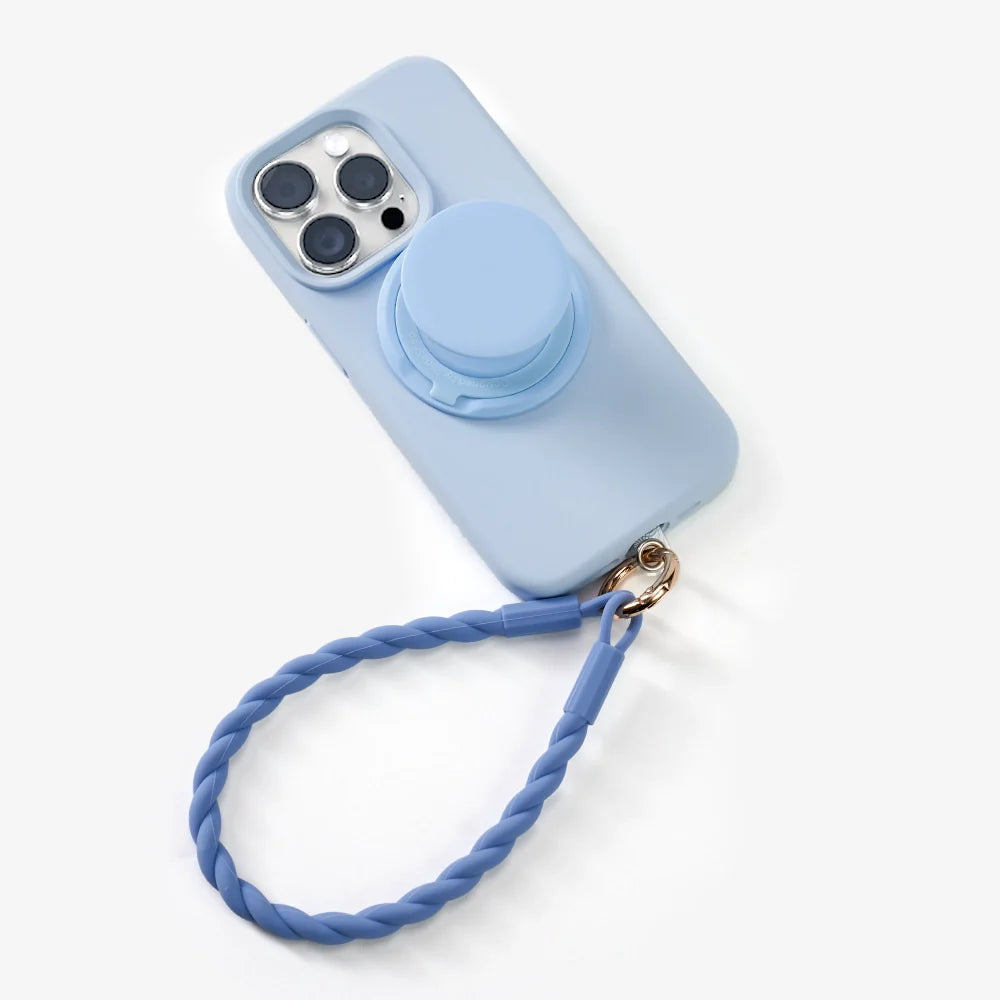 Velvet Touch | Sky MagSafe Phone Case Grip Strap Set