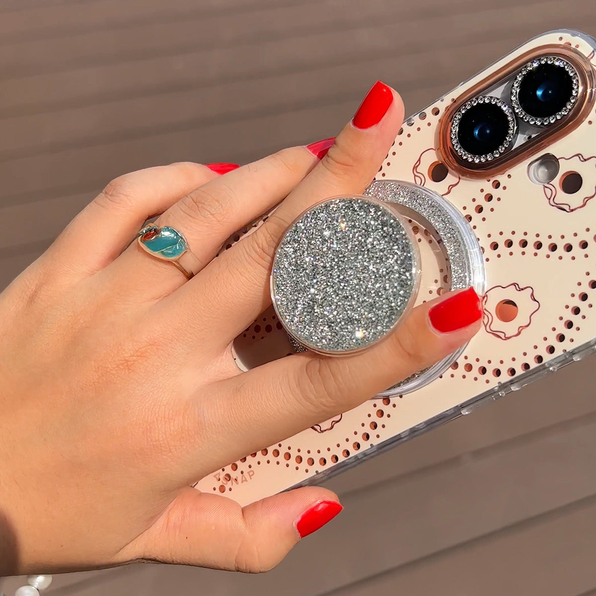 Starlit Charm | Pearl MagSafe Phone Case Grip Set