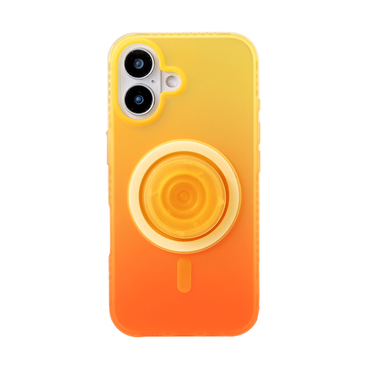 Neon Vibes｜Gradient Yellow Frosted MagSafe Phone Case Grip Set