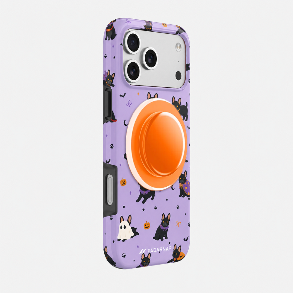 Witchy Kitty Purple MagSafe Phone Case Grip Set