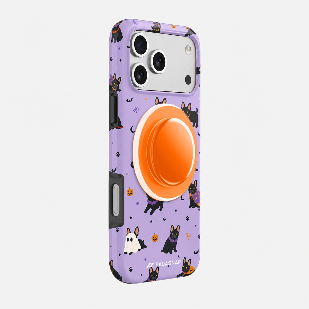 Witchy Kitty Purple MagSafe Phone Case Grip Set